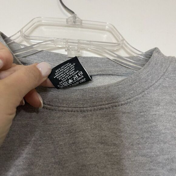 STUSSY crew neck pullover gray logo sweatshirt size US XS - Picture 5 of 6